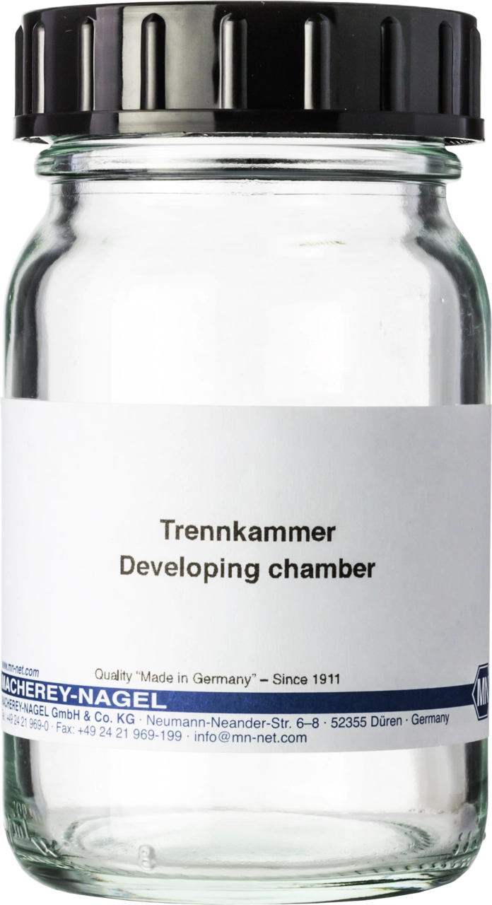 TLC developing chamber (jar shaped) for small TLC formats