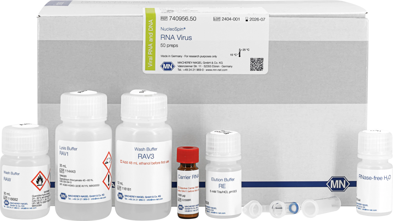 NucleoSpin RNA Virus, Mini kit for viral RNA from cell-free fluids