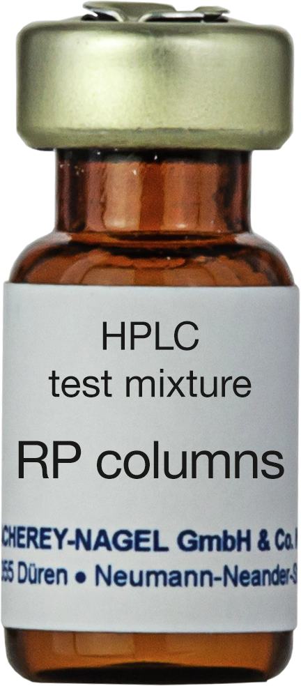Test mixture for reversed phase HPLC columns