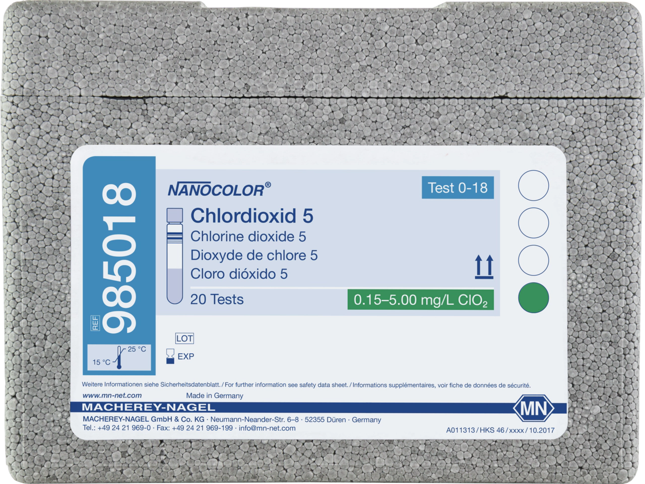 Tube test NANOCOLOR Chlorine dioxide 5