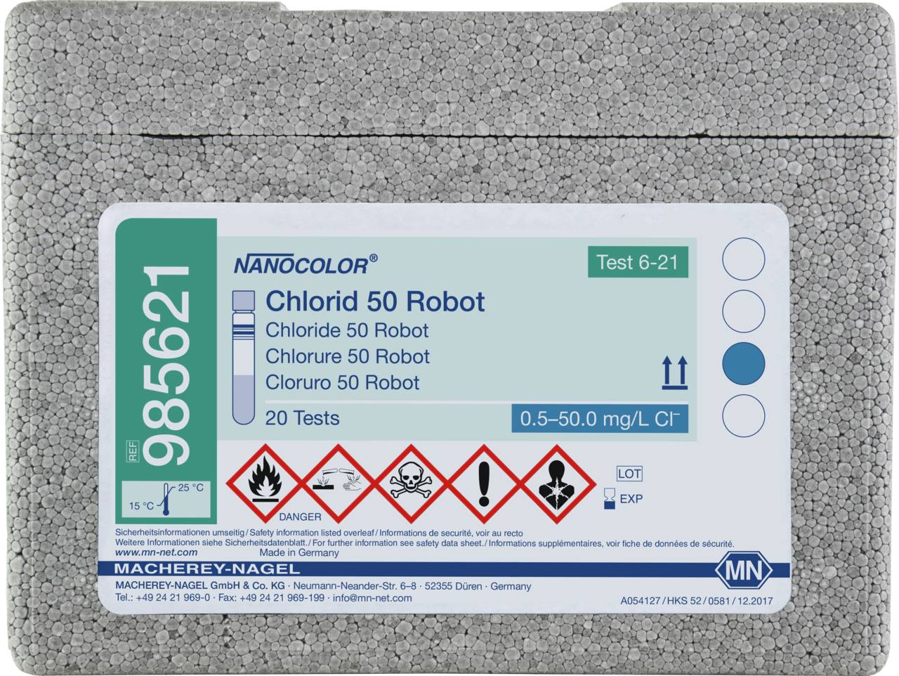 Tube test NANOCOLOR Chloride 50 Robot