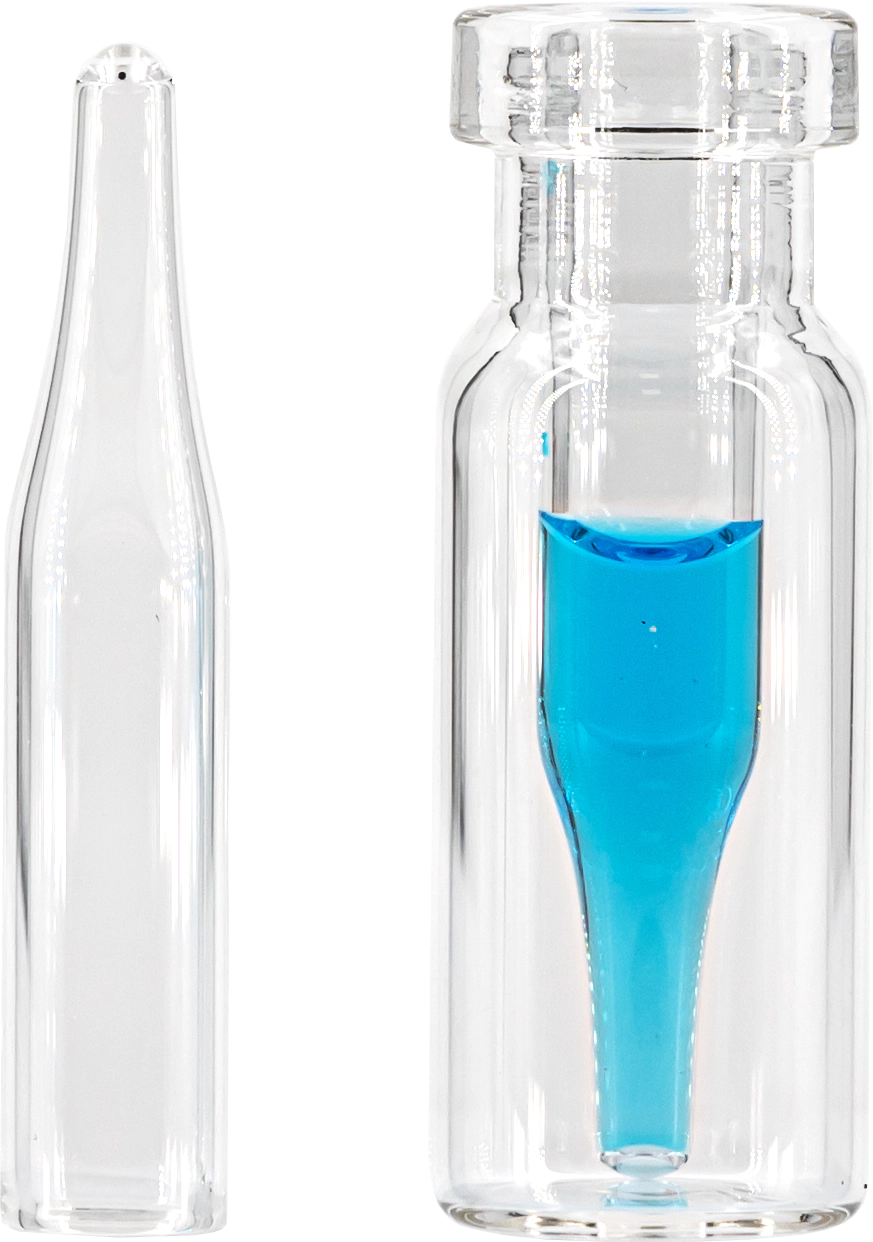 Micro-insert, N 9|N 10|N 11, 6.0x31.0 mm, 0.25 mL, conical, 12 mm tip, clear