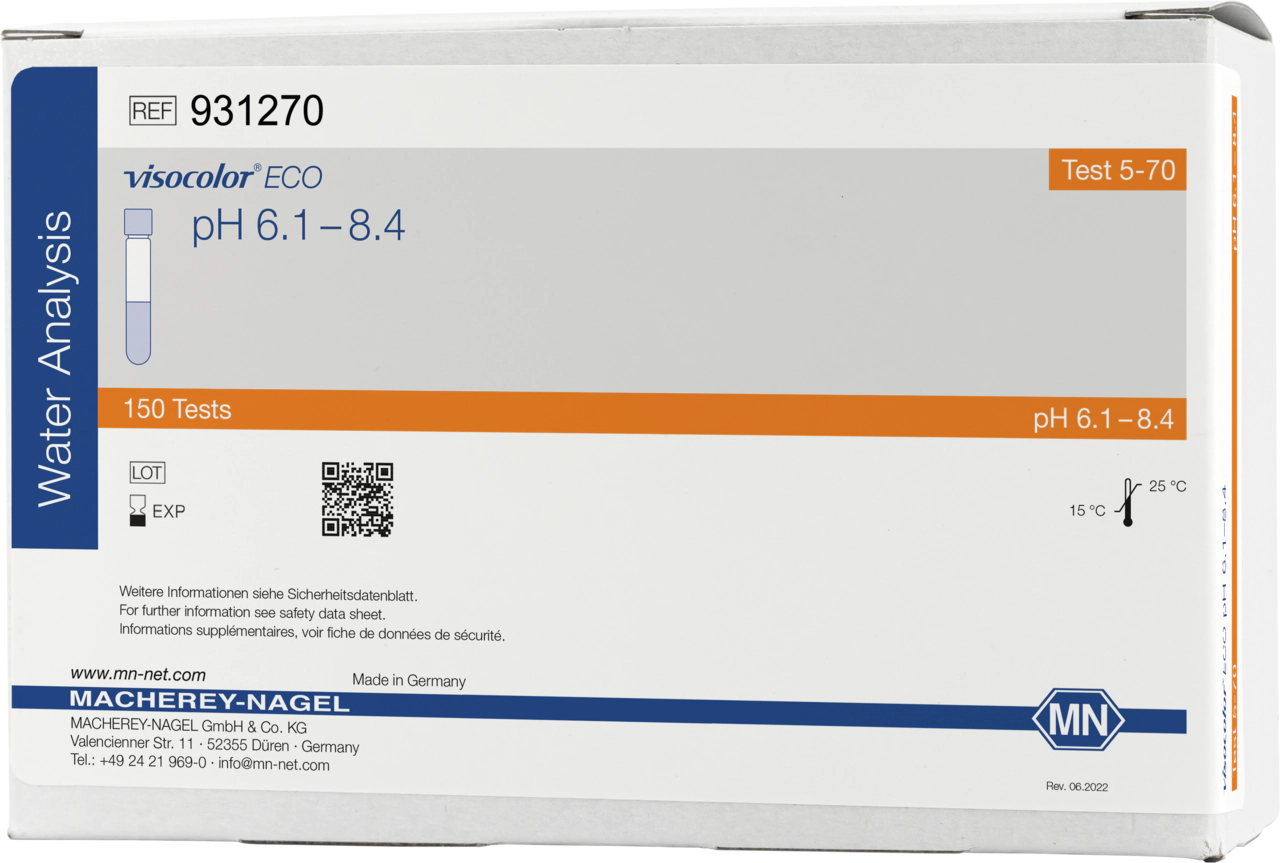 Colorimetric test kit VISOCOLOR ECO pH 6.1–8.4, refill pack