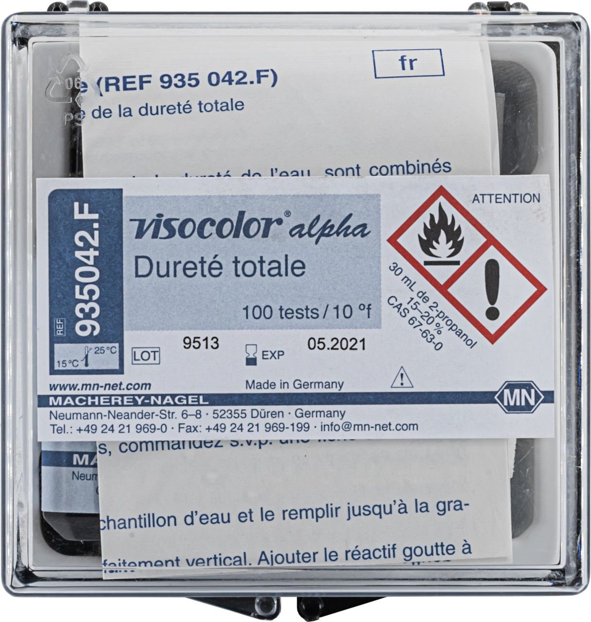 Titrimetric test kit VISOCOLOR alpha Total hardness