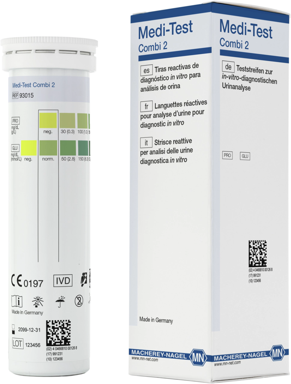 Urine test strips, Medi-Test Combi 2
