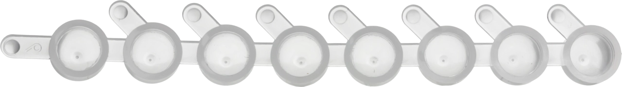 8-well strip sealing caps for PP tube strips (REF 738652)