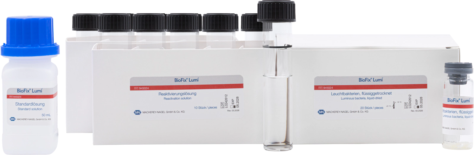 BioFix Lumi luminous bacteria, liquid-dried, 20 tubes for 400 tests