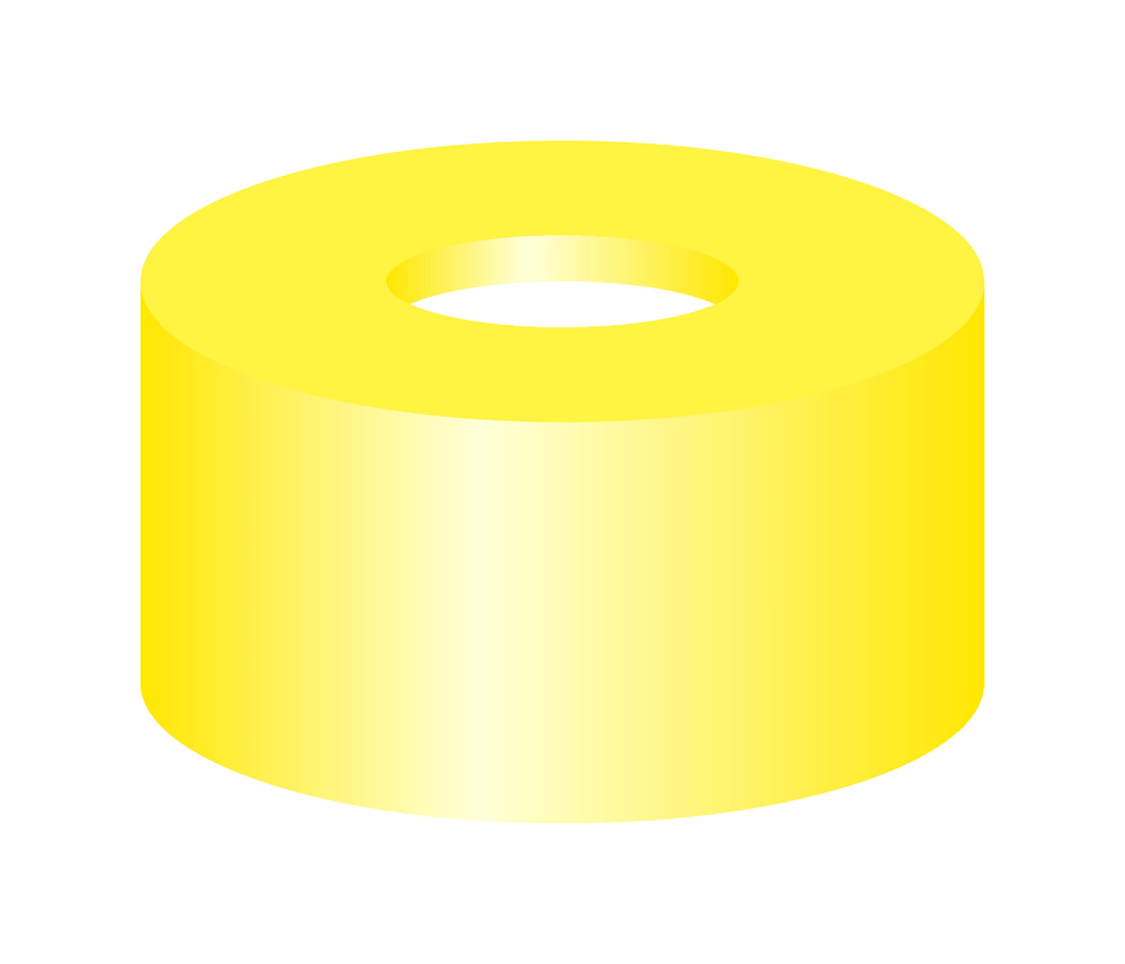 Snap ring closure, N 11, PE(hard),yellow,center hole,Silicone w./PTFE red,1.0 mm