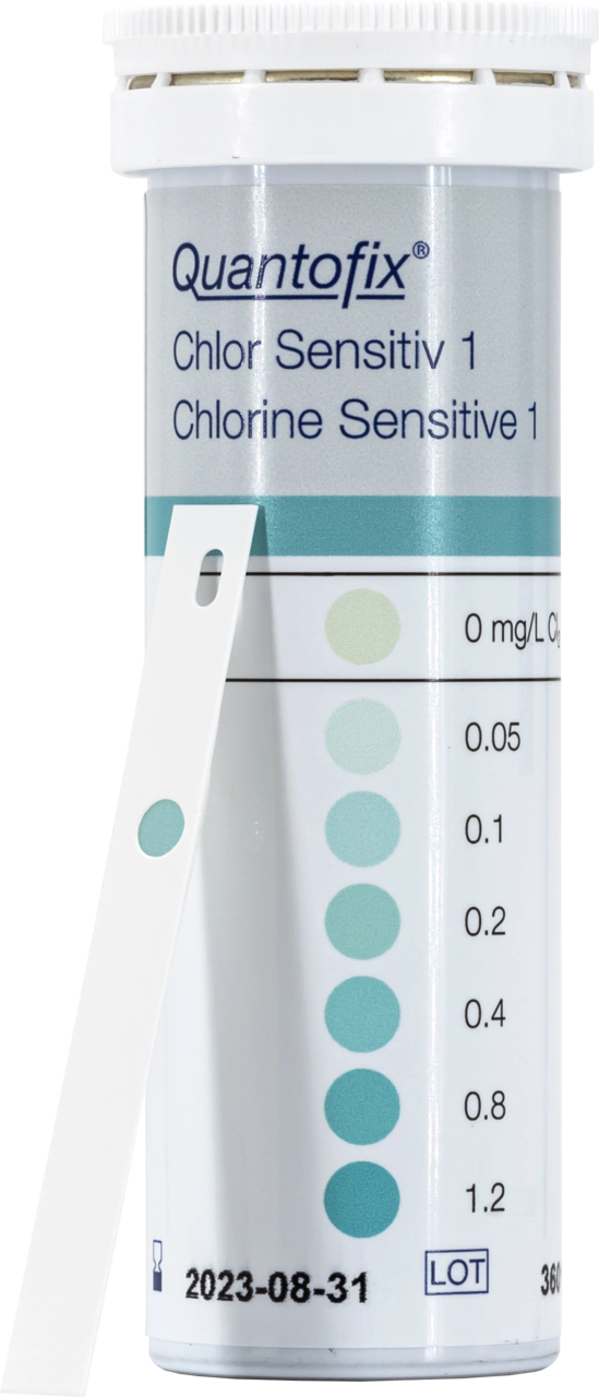 Semi-quantitative test strips QUANTOFIX Chlorine Senstivie 1