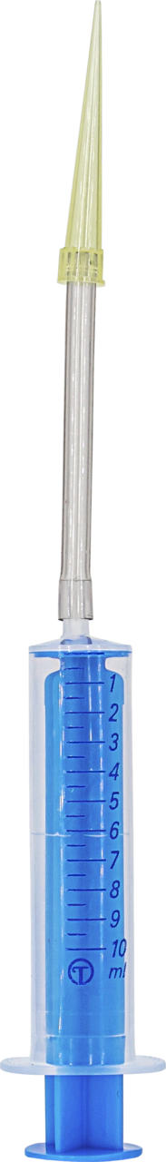 10 mL syringe with tube for VISOCOLOR reagent case for soil analysis
