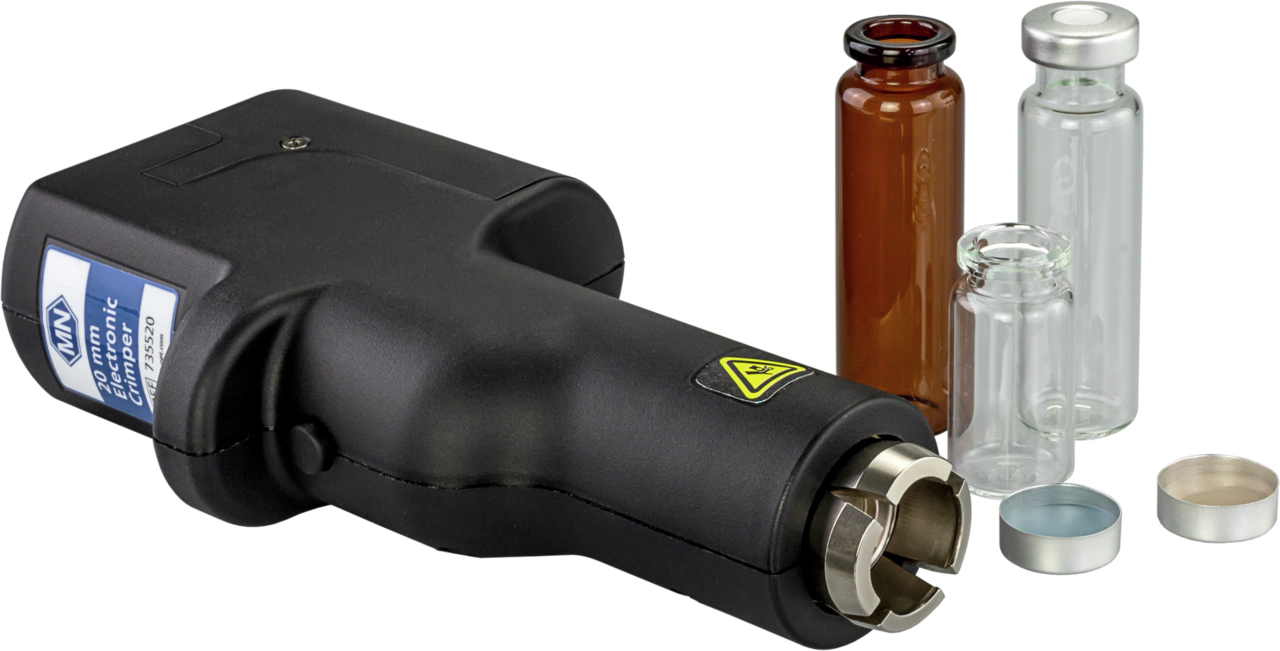 Crimping tool for 20 mm aluminum caps, electronic, battery-powered