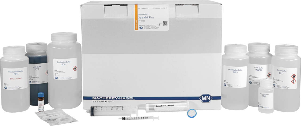 NucleoBond Xtra Midi Plus kit for transfection-grade plasmid DNA