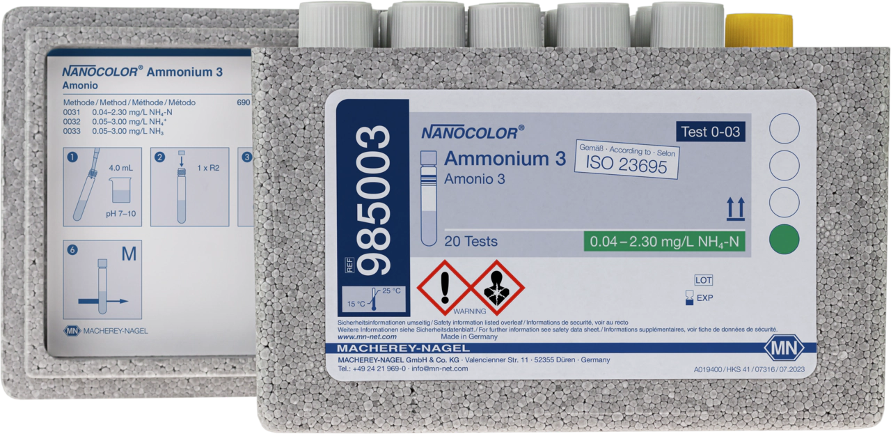Tube test NANOCOLOR Ammonium 3