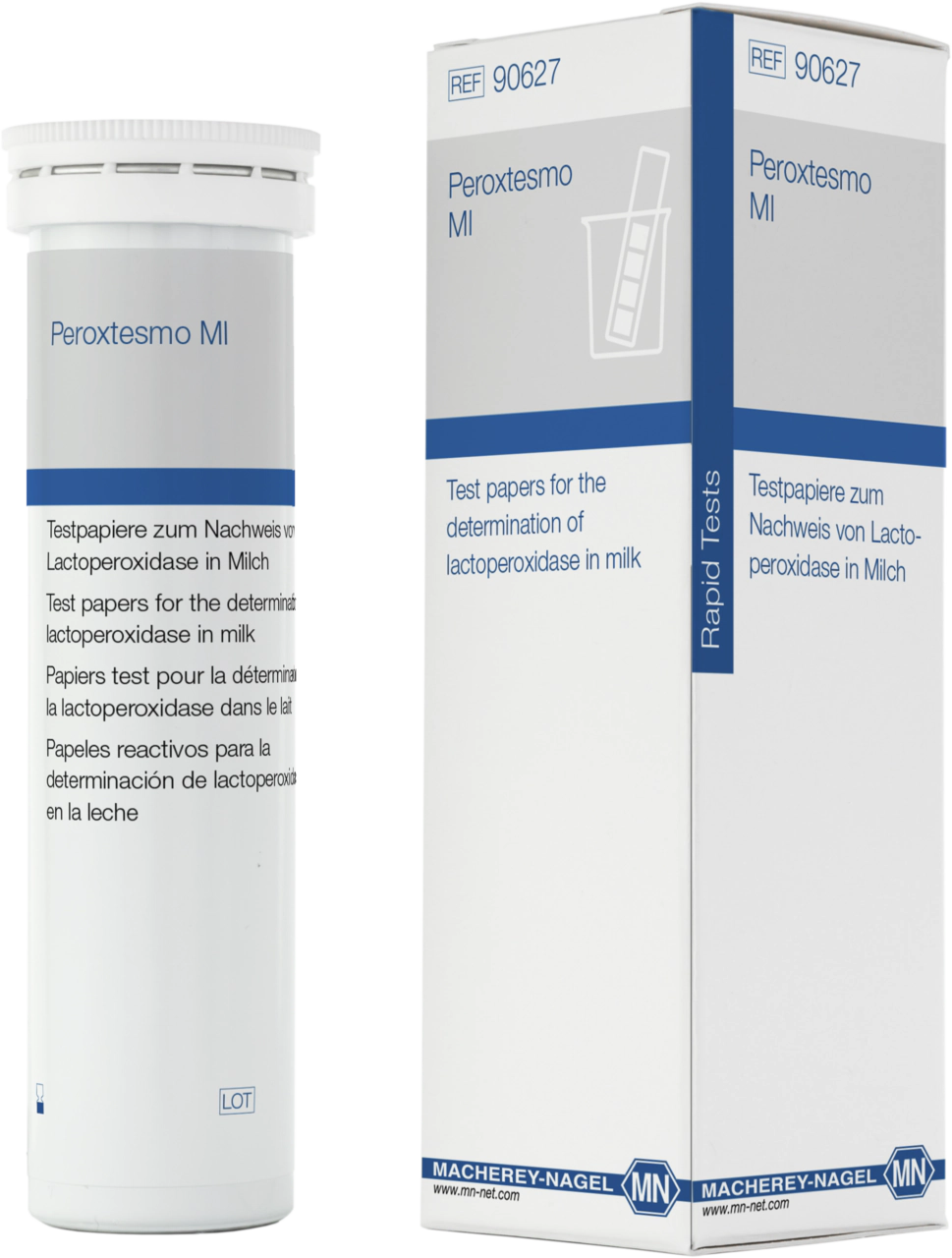 Qualitative test paper Peroxtesmo MI for Peroxidase in milk