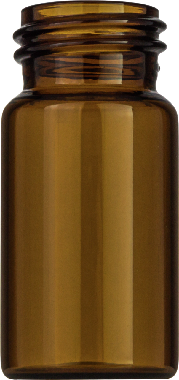 Screw neck vial, N 24, 27.5x57.0 mm, 20.0 mL, flat bottom, amber