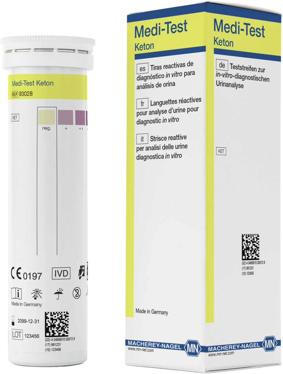 Urine test strips, Medi-Test Keton