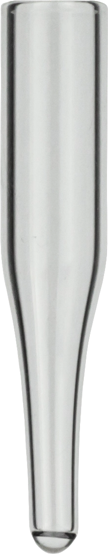 Micro-insert, N 9|N 10|N 11, 6.0x31.0 mm, 0.2 mL, conical, 15 mm tip, clear