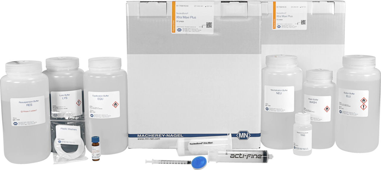 NucleoBond Xtra Maxi Plus kit for transfection-grade plasmid DNA