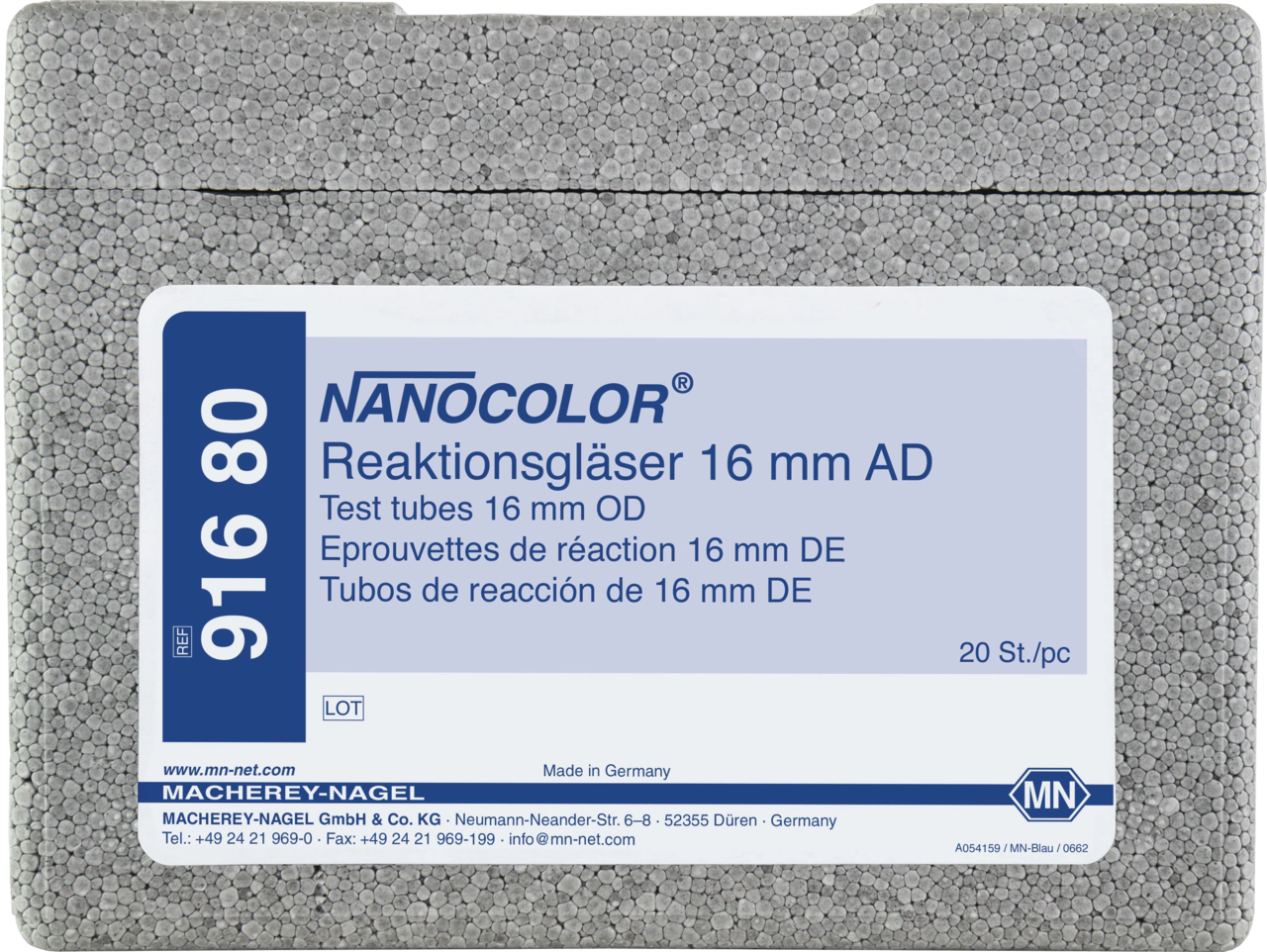 Reaction tubes 16 mm OD