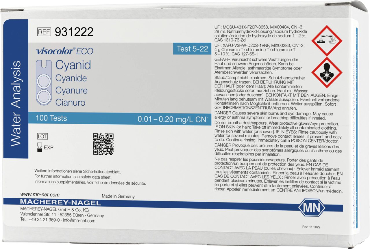Colorimetric test kit VISOCOLOR ECO Cyanide, refill pack