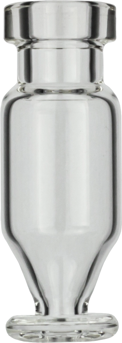 Crimp neck vial, N 11, 11.6x32.0 mm, 1.1 mL,conical + round pedestal, clear