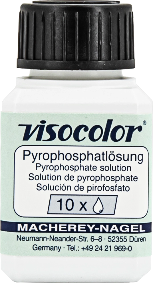Pyrophosphate solution for VISOCOLOR reagent case for soil analysis