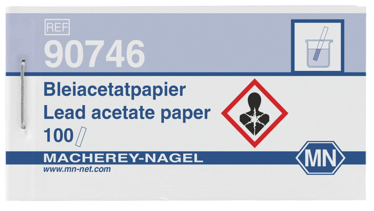Qualitative Lead acetate paper for Sulfide: 5 mg/L S²⁻, booklet