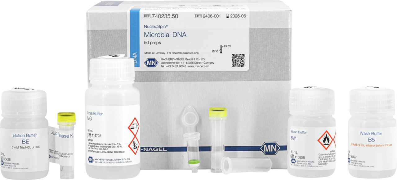 NucleoSpin Microbial DNA Mini kit for DNA from microorganisms