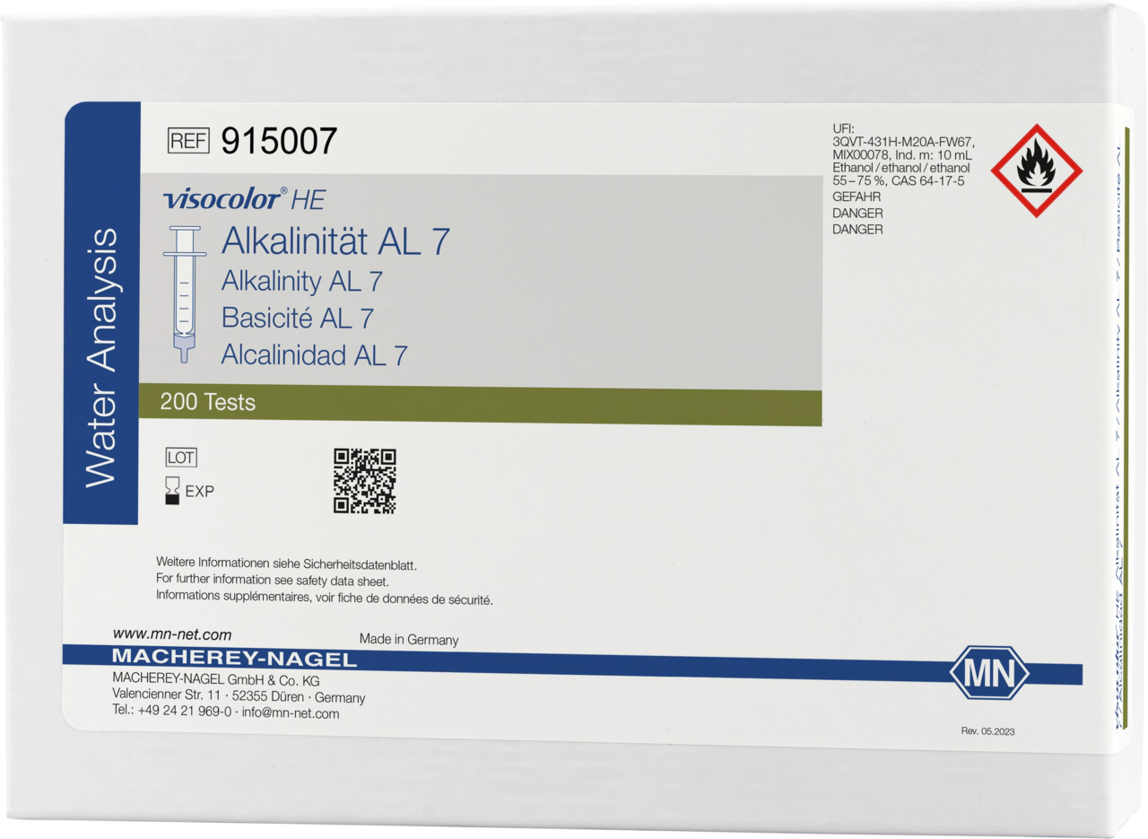 Titrimetric test kit VISOCOLOR HE Alkalinity AL 7 (acid capacity)
