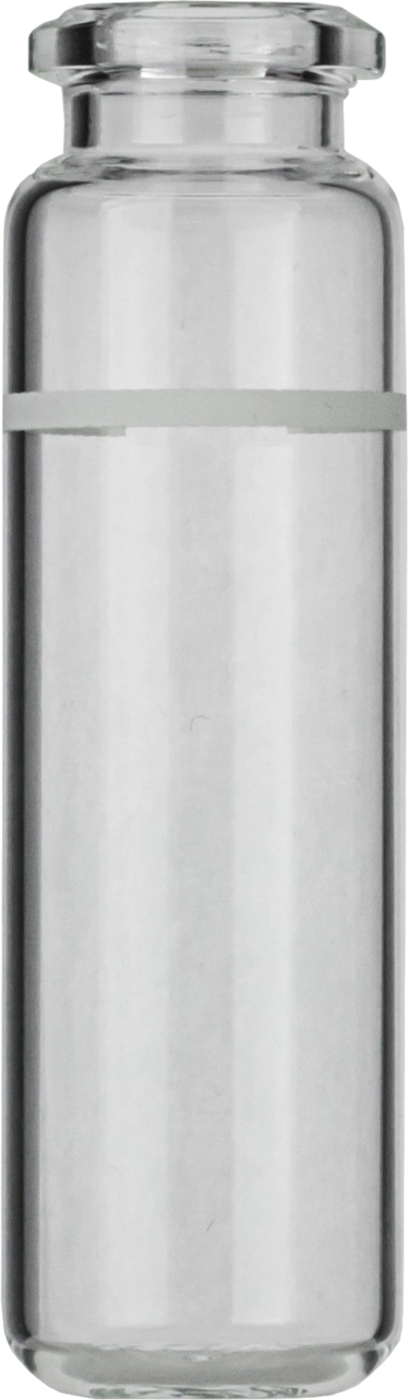 Crimp neck vial, N 20, 22.0x75.0 mm, 20.0 mL, rounded bottom, bev. neck, clear