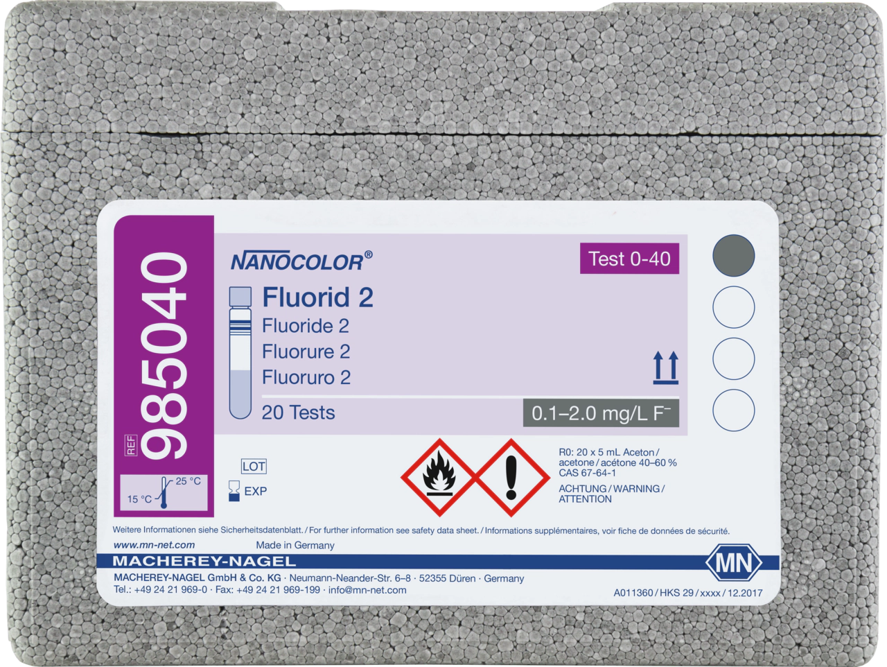 Tube test NANOCOLOR Fluoride 2