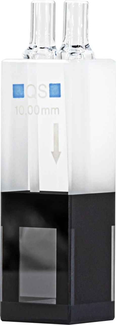 Flow cuvette, quartz glass, 10 mm
