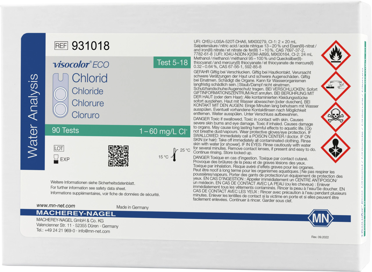Colorimetric test kit VISOCOLOR ECO Chloride