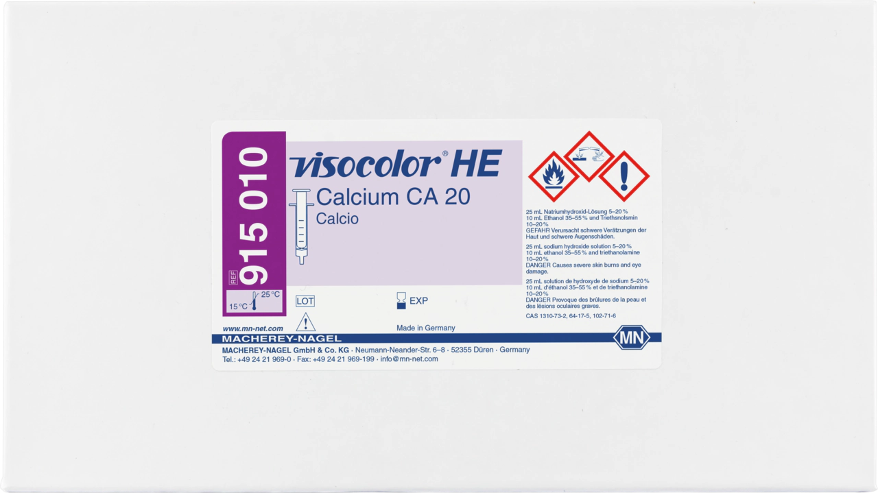 Titrimetric test kit VISOCOLOR HE Calcium CA 20