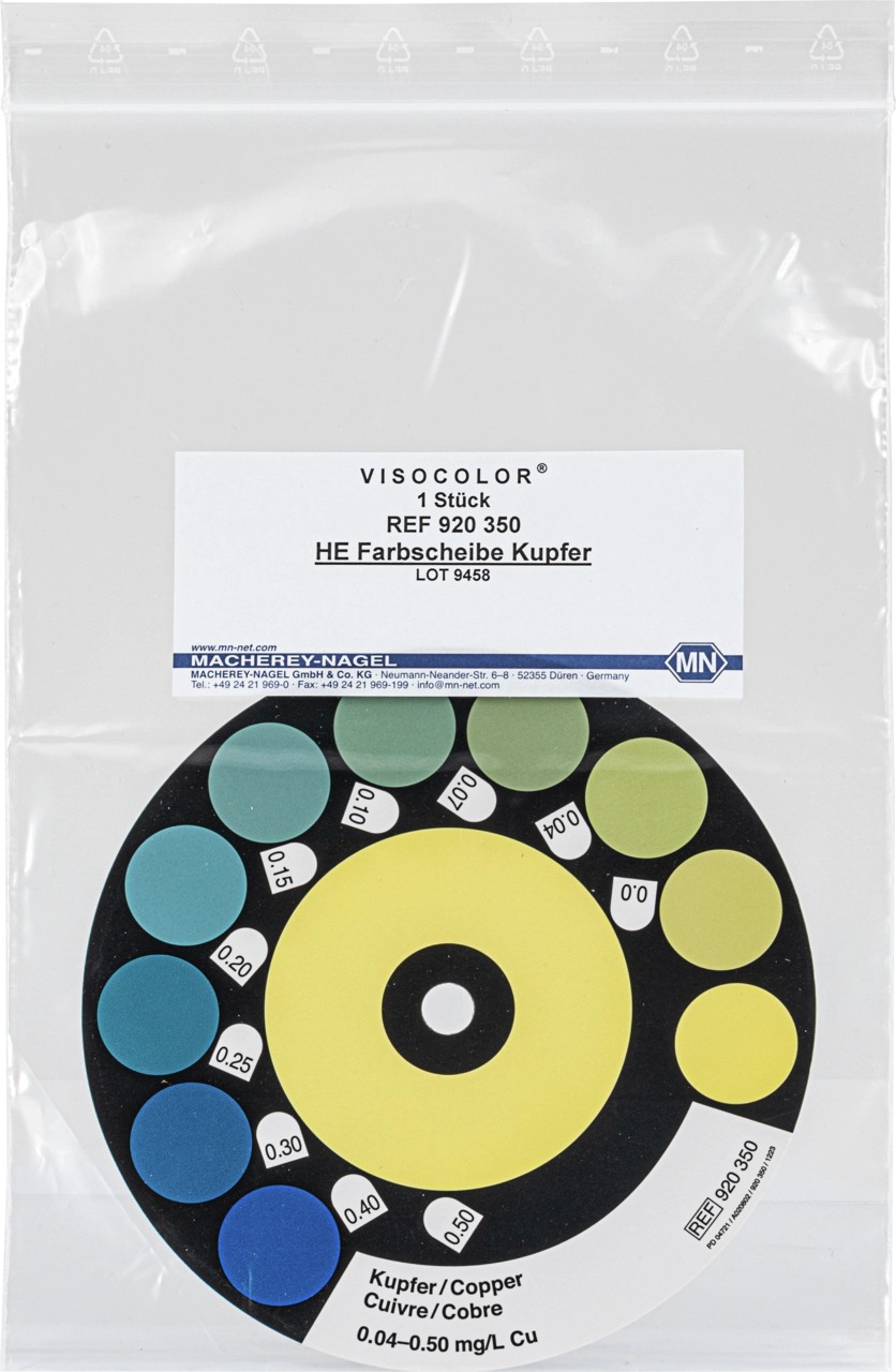 Color comparison disc for VISOCOLOR HE Copper