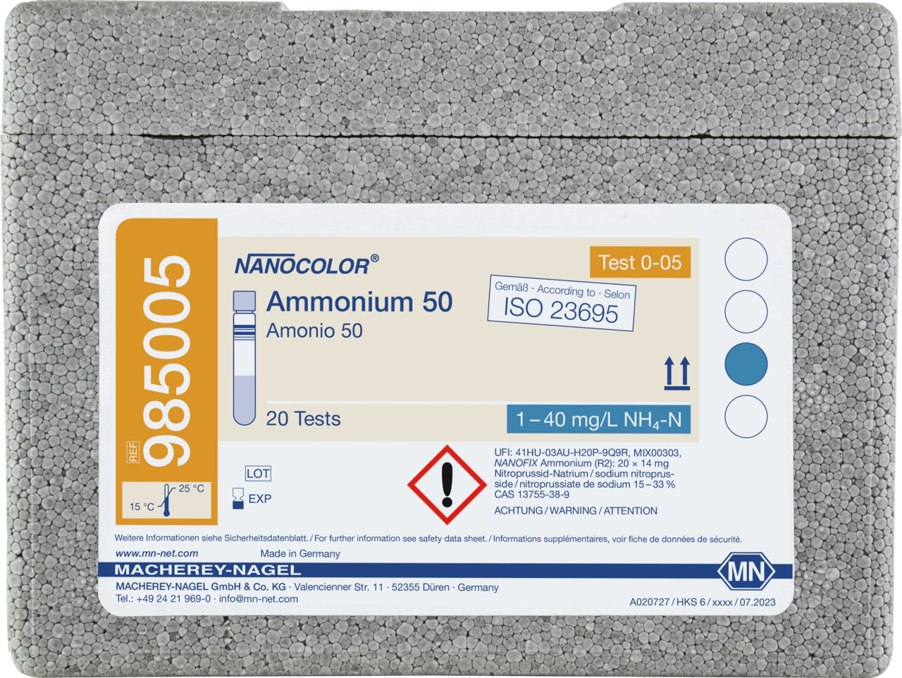 Tube test NANOCOLOR Ammonium 50