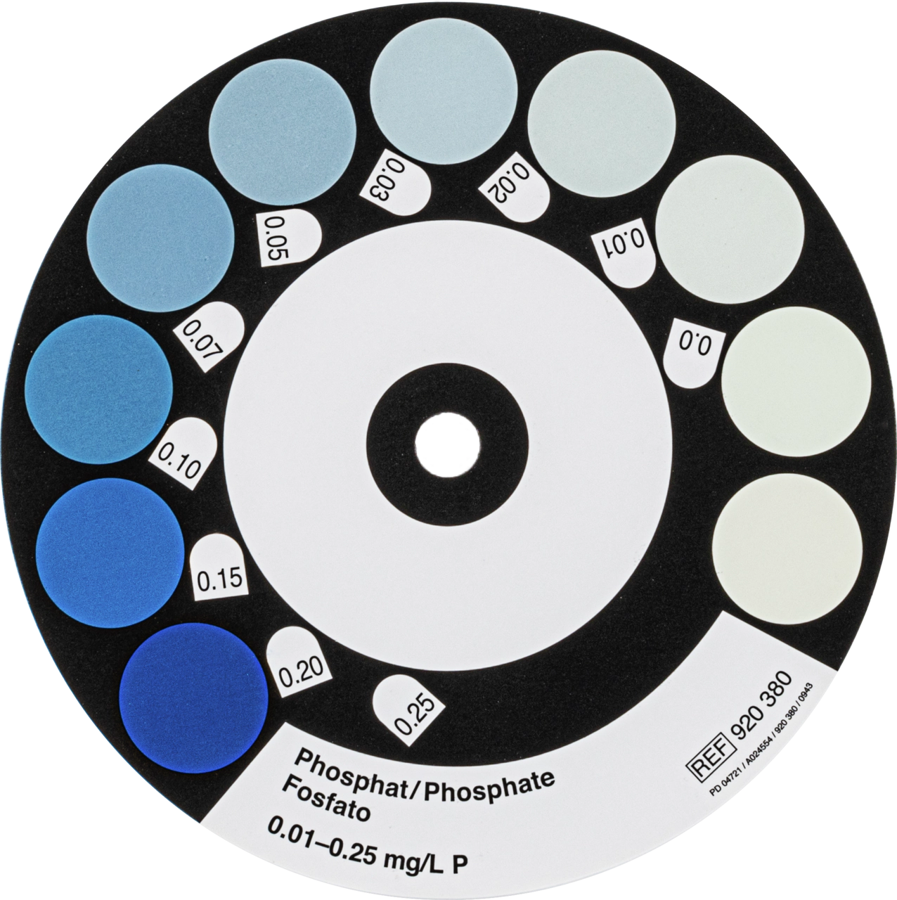 Color comparison disc for VISOCOLOR HE Phosphate (DEV)