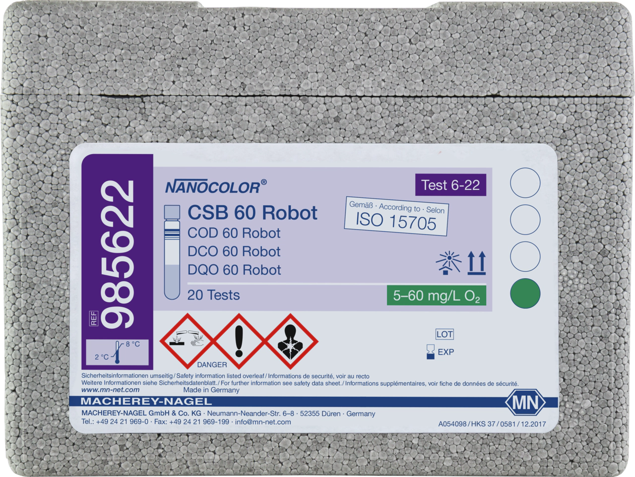 Tube test NANOCOLOR COD 60 Robot