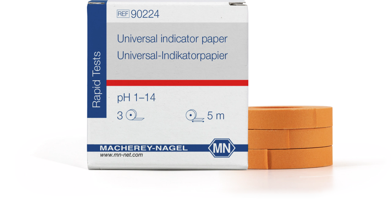 Universal indicator paper pH 1–14, reel, refill pack