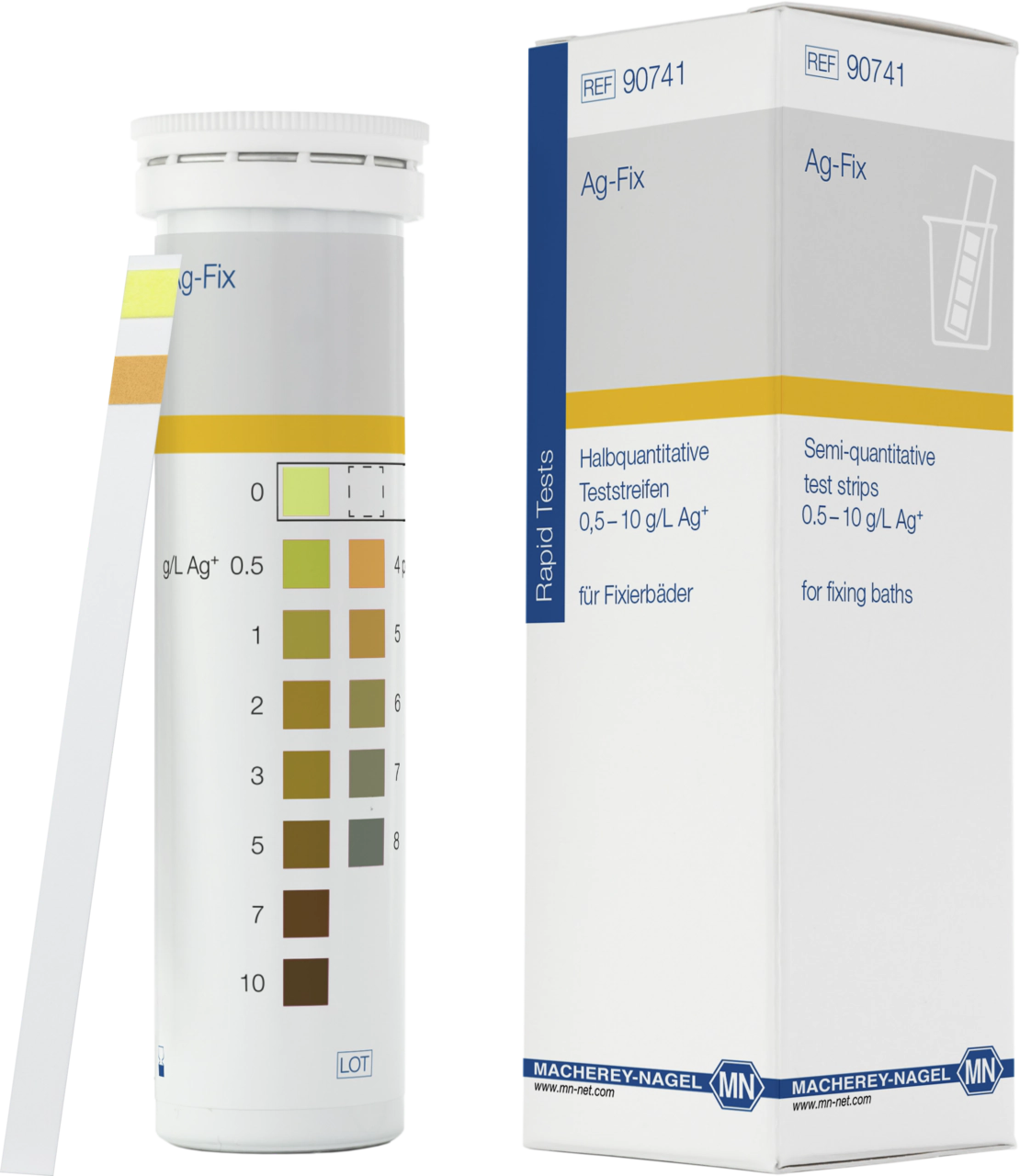 Semi-quantitative test strips Ag-Fix for silver in fixing baths