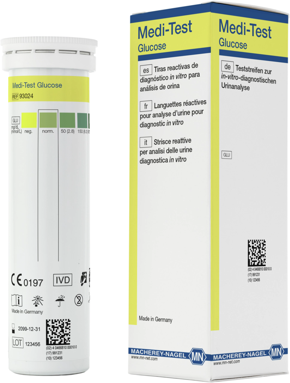 Urine test strips, Medi-Test Glucose