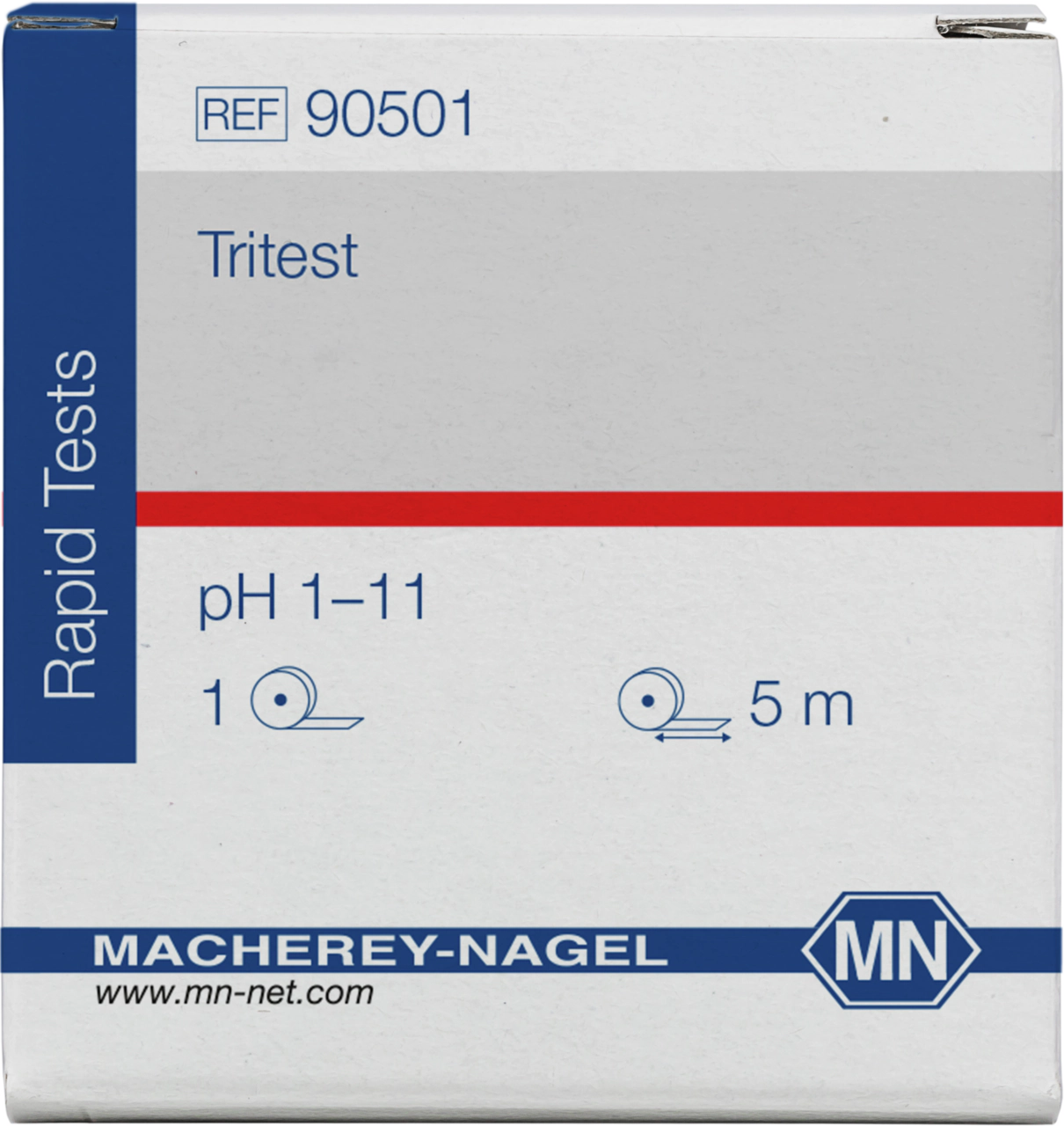 pH test paper Tritest pH 1–11, with three indicator zones