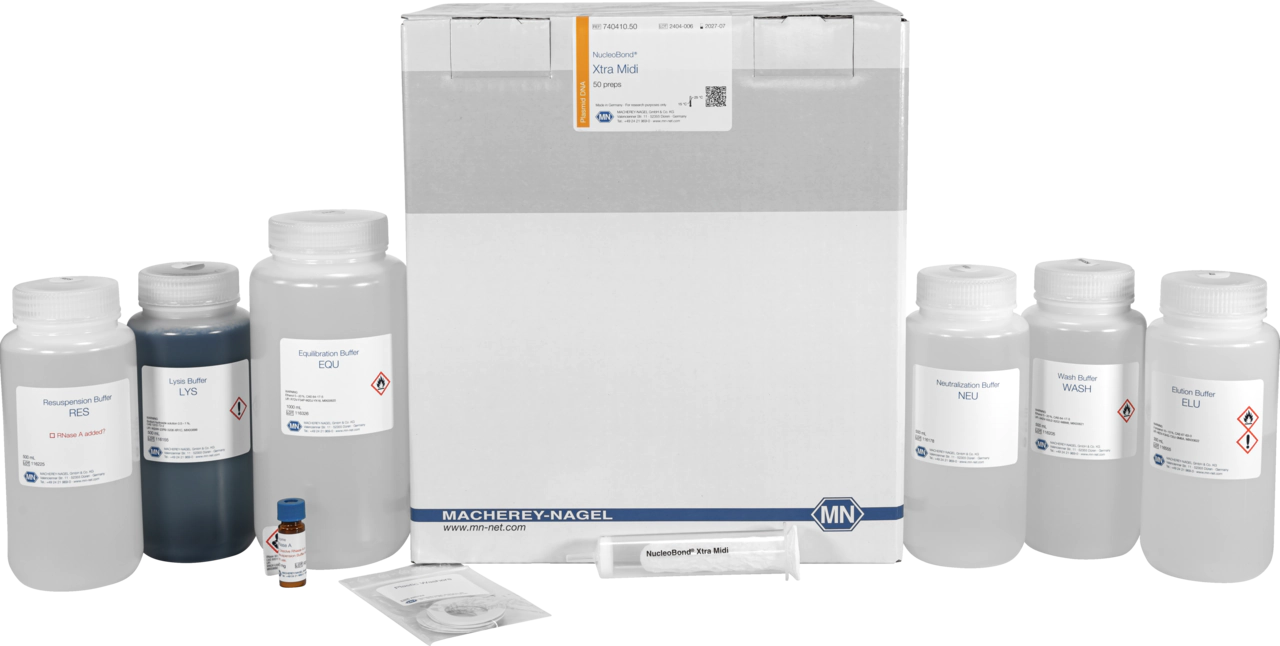 NucleoBond Xtra Midi kit for transfection-grade plasmid DNA