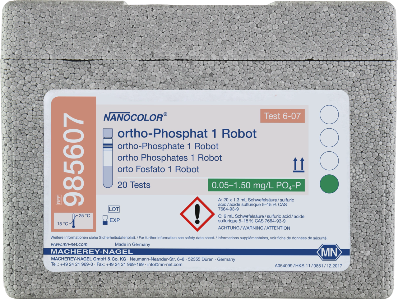 Tube test NANOCOLOR ortho-Phosphate 1 Robot