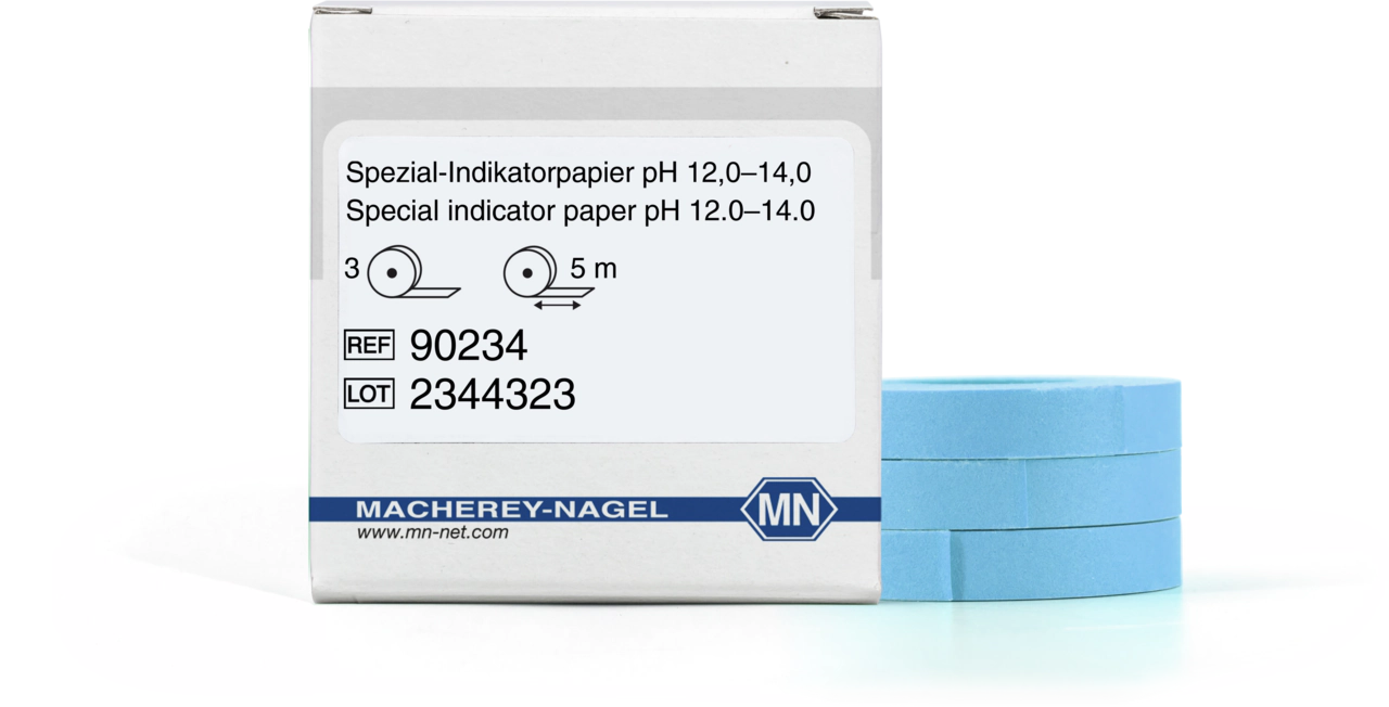Special indicator paper pH 12.0–14.0 , reel, refill pack