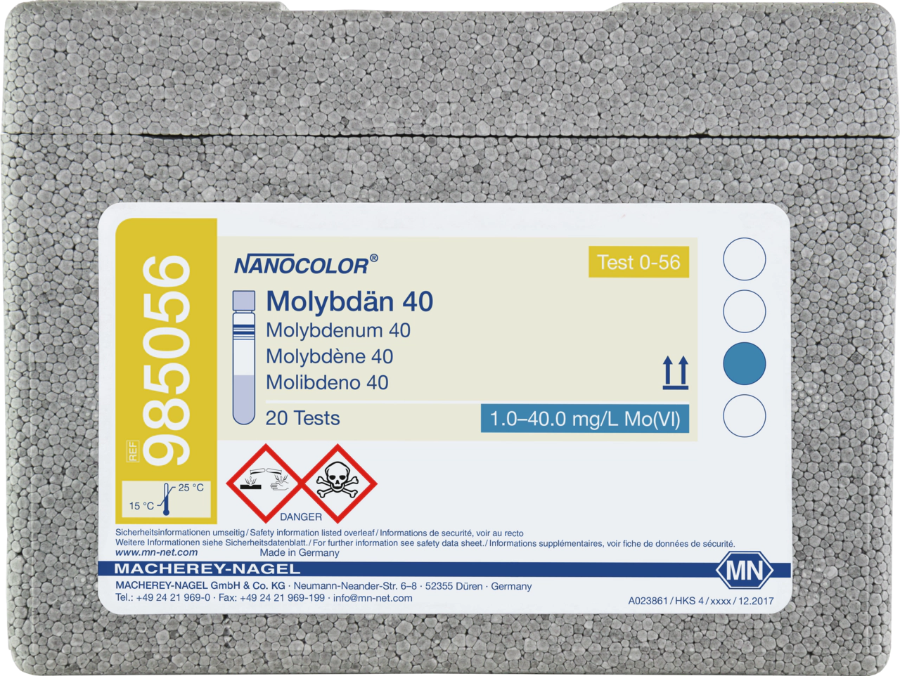 Tube test NANOCOLOR Molybdenum 40