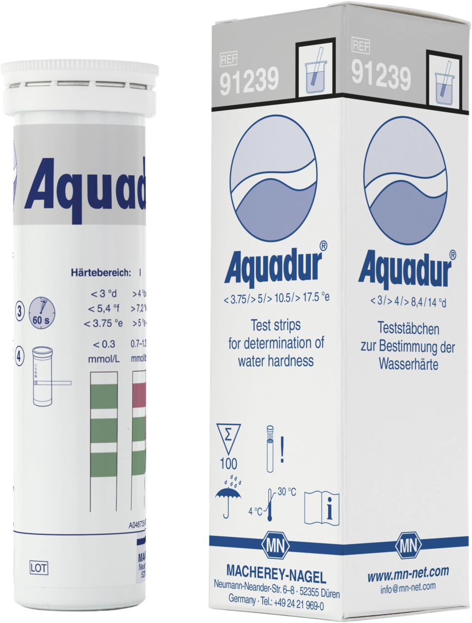 AQUADUR 4–14, for water hardness, box
