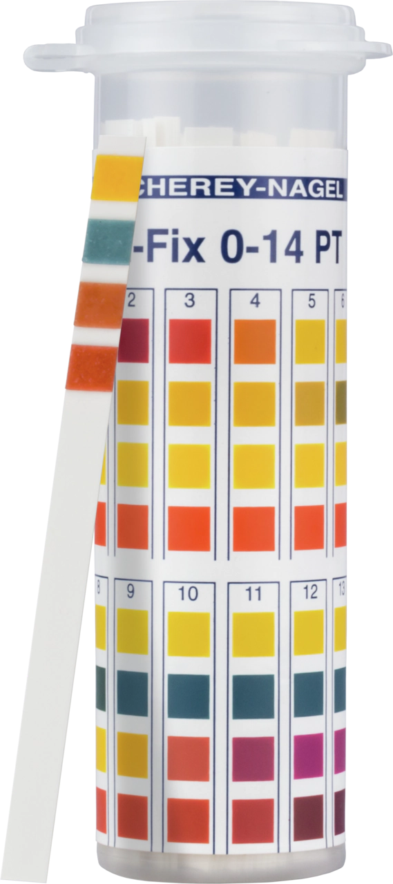 pH test strips, pH‑Fix 0–14 PT, fixed indicator