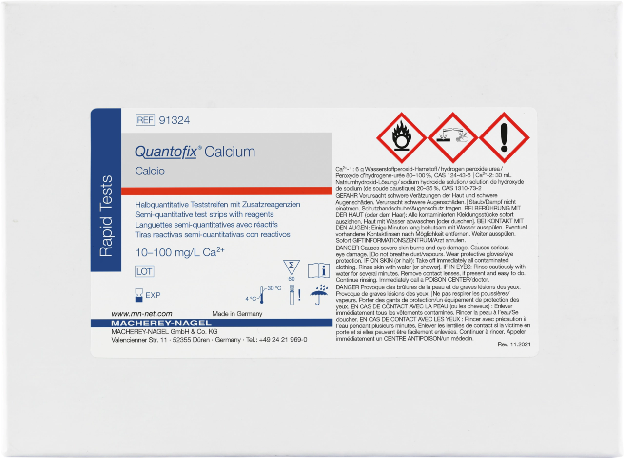 Semi-quantitative test strips QUANTOFIX Calcium