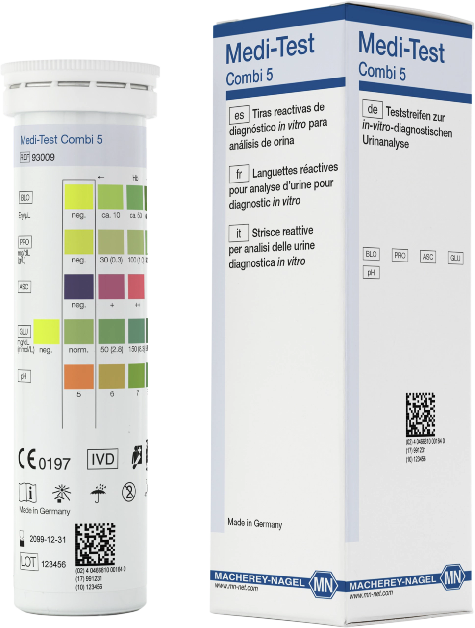 Urine test strips, Medi-Test Combi 5